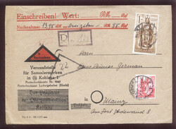 Versandstelle Koblenz, NN-Ebf. mit 24 Pf. und 1 Mark vom 9.3 ...