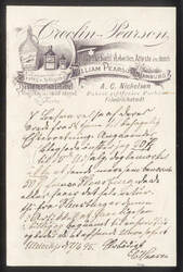 5 Pf. Krone, GA mit rs. vert. violettbraunem Zudruck von A. C. ...