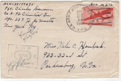 WIEDENBRÜCK / 12.4.1945, US-Feldpost-Brief eines Militärs beim Chem ...