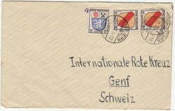 NIEVERN (LAHN) / 11.2.47, Auslandsbrief an das Intern. Rote Kreuz ...