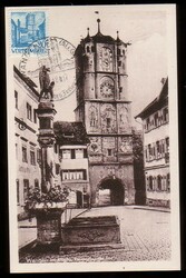 20 Pf. Wangen auf entsprechender Maximumkarte mit Ortswerbestempel ...