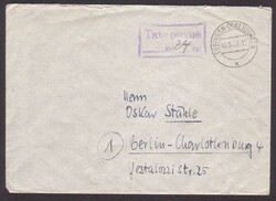 TÜBINGEN-DERENDINGEN / 10.3.47, viol. R2 'Taxe percue / ___RM___Rpf ...