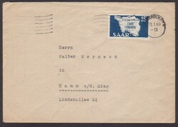 25 Fr. Verfassung 1948 einzeln auf portor. Brief nach D'land mit ...