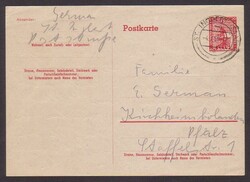 15 F. Mikroskop, GA mit 'Postkarte 21 mm lang', sauber gebraucht mit ...