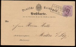Amtl. Postkartenformular (Frech Nr. 37) mit Reichsadler, als ...
