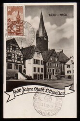 400 Jahre Stadt Ottweiler als Maximumkarte auf bildgleicher ...