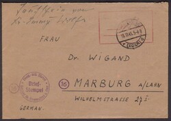 FRANKENBERG (EDER) / 13.12.45, roter R4 'Gebühr vereinnahmt / ...