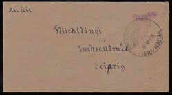 VELDEN (VILS) / 30.3.46, Ortswerbestempel und viol. L1 'Bezahlt' ...