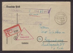 FRANKFURT (MAIN) 7 / 21.7.48, Einschreiben-Nachnahme-Postsache ...
