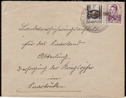 '16.JUL.1948', schwarzer L1 als Entwerter auf Brief mit 1 und 5 Fr. ...