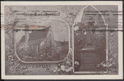 15 Pf. Germania lila, PrivatGA 'Gruss aus der Lutherstadt ERFURT' mit ...