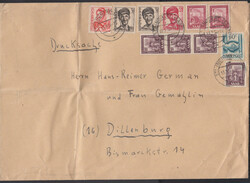 ST. INGBERT / 13.2.50, großform. Umschlag (23 x 16 cm, 2 x gefaltet) ...