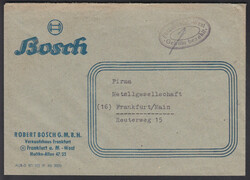 'Postamt Ffm.-West / Gebühr bezahlt', viol. Ovalstempel (Richter ...