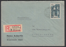 50 Fr. Mettlach einzeln auf sauberem portor. Ebf. GROSSROSSELN / ...