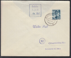 BOPPARD / 10.3.48, 10 Pf. 1. Ausgabe mit viol. R3 'Gebühr / bezahlt ...