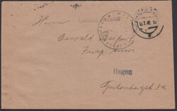 HAGEN (WESTF) 1 / 13.1.46, viol. L1 'Gebühr bezahlt' auf Brief mit ...