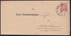 DARMSTADT 1 / * f / 14.9.87, Klaucke-Stempel auf portopfl. ...