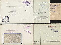 Öhringen, 5 Bedarfsbriefe. mit Notstempeln (Type b, c und 3 x d) aus ...