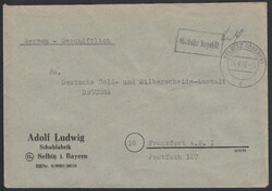 SELBITZ (OBERFR) / 24.6.46, schwarzer R1 'Gebühr bezahlt' auf ...