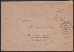 HAGEN 4 / 14.6.46, roter Hochrechteck-R2 '24 Rpf. / / bezahlt' ...