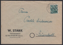 16 Pf. Netzaufdruck auf Ortsbrief IMMENSTADT / 27.7.48 (Mi. 32 ...