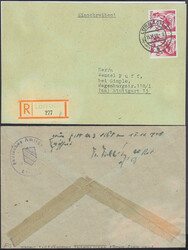 'Bad. Amtsgericht Lörrach', Dienstsiegel rs. als Verschluß, hschr. ...