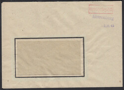 Herrenberg, klarer viol. L1 (Typ a) mit Datums-L1 '-2.10.45' und ...