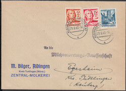 ALDINGEN (KR SPAICHINGEN) / 21.6.48 - 10, Brief vom Tag der ...
