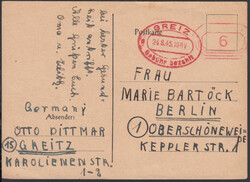 Lokale NotGA Bremen, Freistempel '6' auf Formblatt ohne DV, mit ...