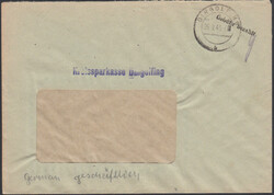 DINGOLFING / 26.9.45, kleiner schwarzer L1 'Gebühr bezahlt' (Richter ...