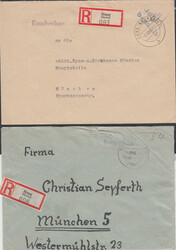 HAAG (OBERBAY) / 24.10.45 und 5.12.45, 2 Ebfe. mit viol. ...