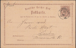 LEIPZIG-HOF / Z. VIII / 15 IV, klarer sächs. Bahnpost-K2 als ...