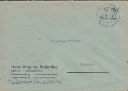 RUDERTING / 3.10.45, Brief mit handschr. Barfreimachung '12 Rpf. Geb. ...