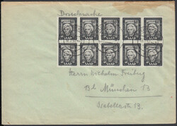 60 C. Beethoven aus Saar IV, waager. Zehnerblock auf portor. ...