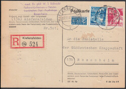 KIEFERSFELDEN / 12.12.49, 20 und 30 Pf. in Reichsmark in ...