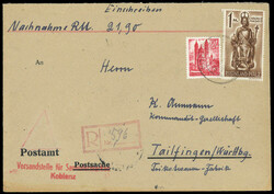 'Versandstelle für Sammlermarken / Koblenz', roter L2 auf ...