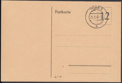 OPD Trier, Formblatt mit Ziffer '12' (2 offen) als Wertangabe und DV ...