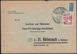 MÜNSTERMAIFELD / 9.3.49, Ortswerbestempel (#138 - ArGe 40 DM) auf ...