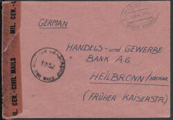 HERSFELD / Gebühr bezahlt / 15.10.45, früher Brief von privat an ...