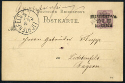 'Großsteinheim', handschriftliche Stationsangabe auf GA 5 Pf. mit ...