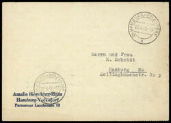 RPD Hamburg, horizontal perforiertes PK-Formular ohne jegliche ...