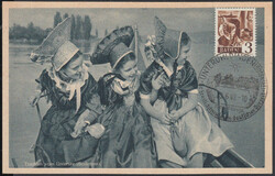 3 Pf. Trachtenmädchen auf entspr. Maximumkarte mit Ortswerbestempel ...