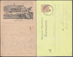 5 Pfennige, GA mit Zudruck Rechteckbild INSELSBERG, mit K1 INSELSBERG ...