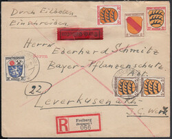 FREIBURG (BREISGAU) 1 / 21.1.46, Eil-Ebf. an das I.G.-Werk in ...