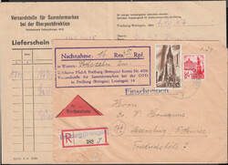 Versandstelle Freiburg, NN-Ebf. mit 24 Pf. und 1 Mark sowie großem ...