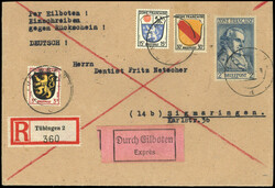 TÜBINGEN 2 / X.X.46 (Datum nicht vollständig lesbar), portor. ...