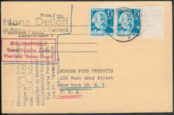 15 Pf. Karl Marx 2. Ausgabe, waager. rechtes Randpaar auf ...