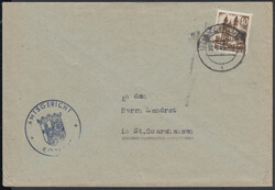 40 Pf. 3. Ausgabe einzeln auf Doppelbrief KOBLENZ 2 / 30.5.49, ohne ...