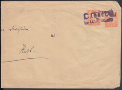 CASSEL / 11.10.20, viol. L2 (43 x 17 mm) als Grobsendungsstempel auf ...