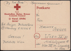'Durch Deutsches Rotes Kreuz / Kreisstelle Friesland / Varel ...', ...